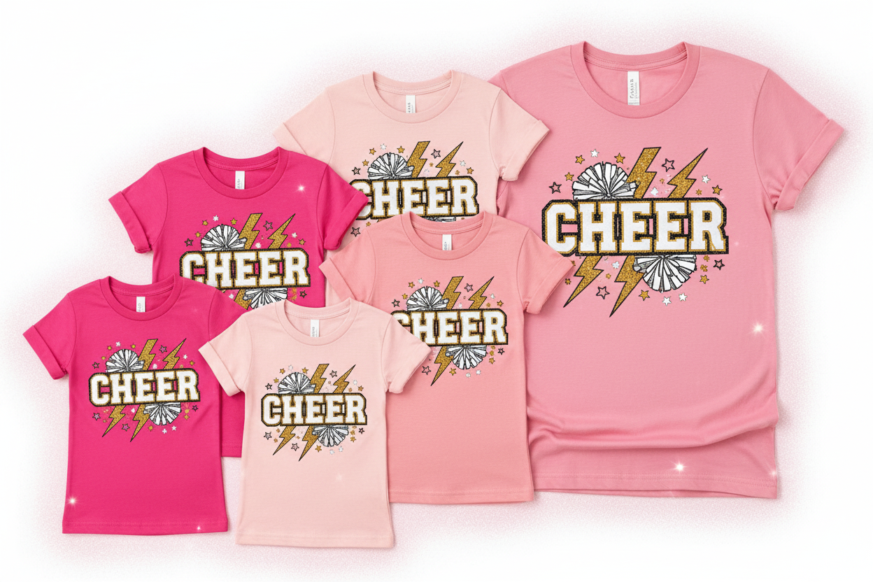 Cheer Tee Set - All Pink