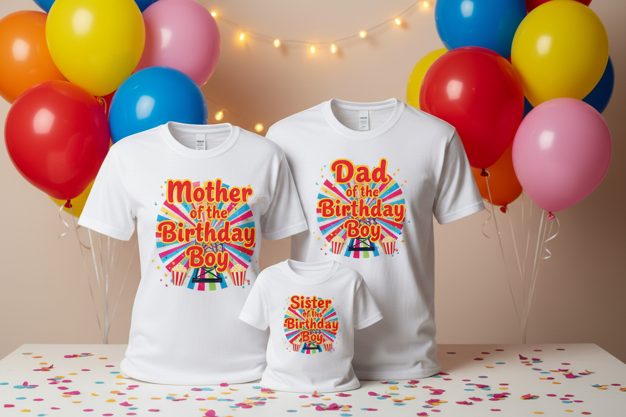 Family Pack Custom Tees - Birthday Family Roles
