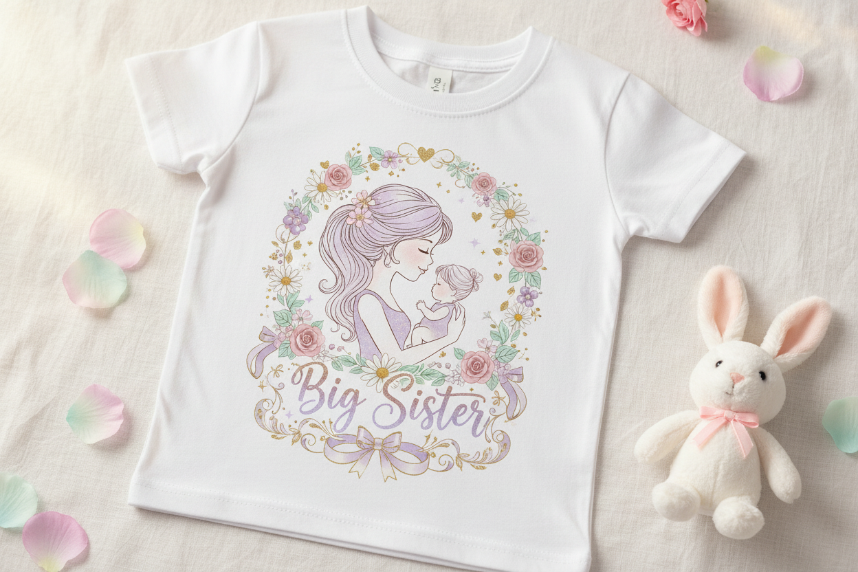 Kids Tee - Big Sister Detailed Design